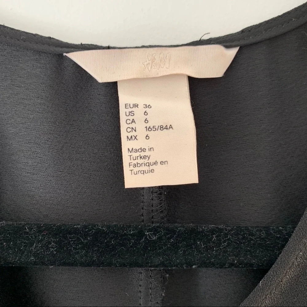 H&M High Low Top Black Size 6 - Picture 2 of 3